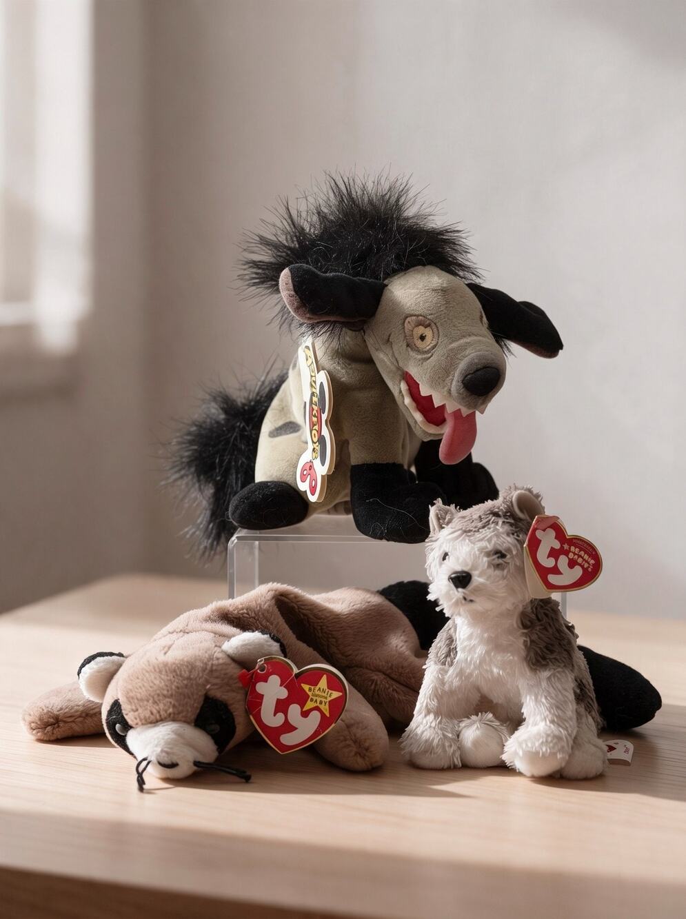 VTG Y2K Disney Mouseketoys Ed Hyena Lion King Ty Beanie Baby Ringo Slush Clip